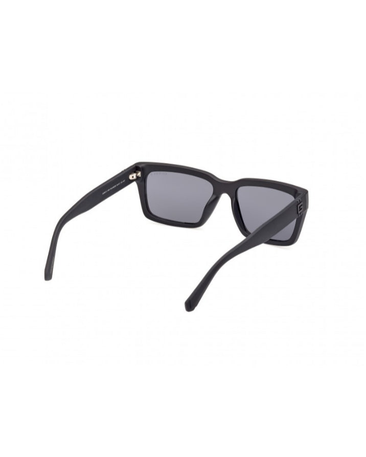Guess Matte Black Thick-Frame Square Sunglass|GU00121
