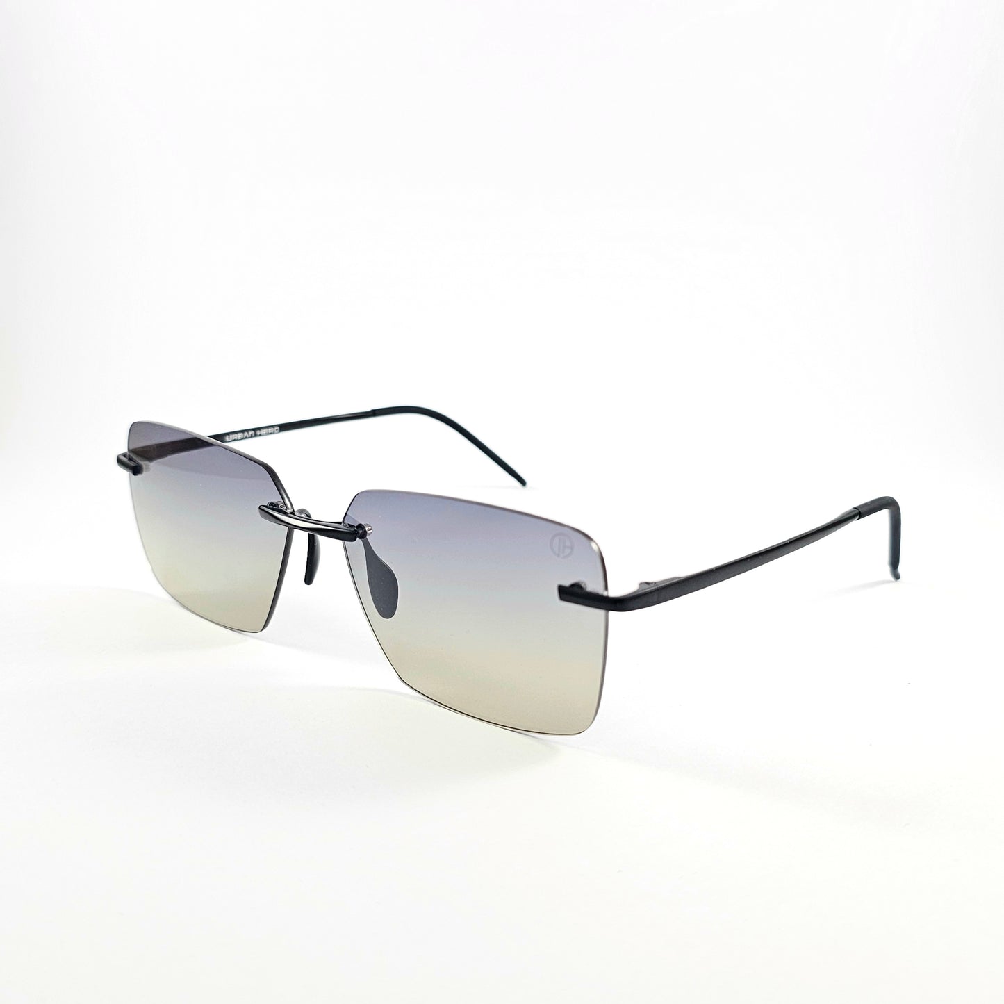 Urban hero|Rimless rectangular photochromatic sunglasses