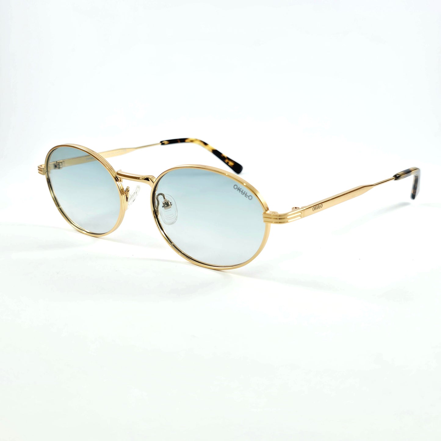 Okulo |Retro oval silhouette metal sunglass