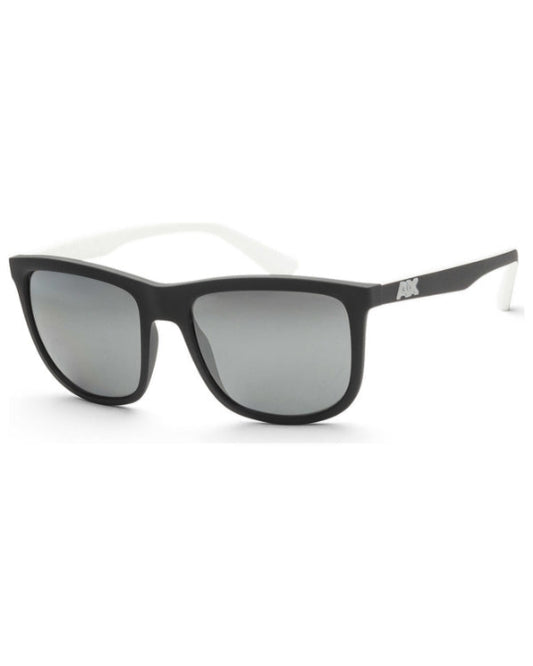 Armani Exchange Matte Black & White Square Sunglasses|AX4093