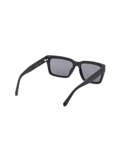 Guess Matte Black Thick-Frame Square Sunglass|GU00121
