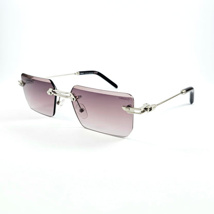 Okulo| square silhouette Rimless  sunglass