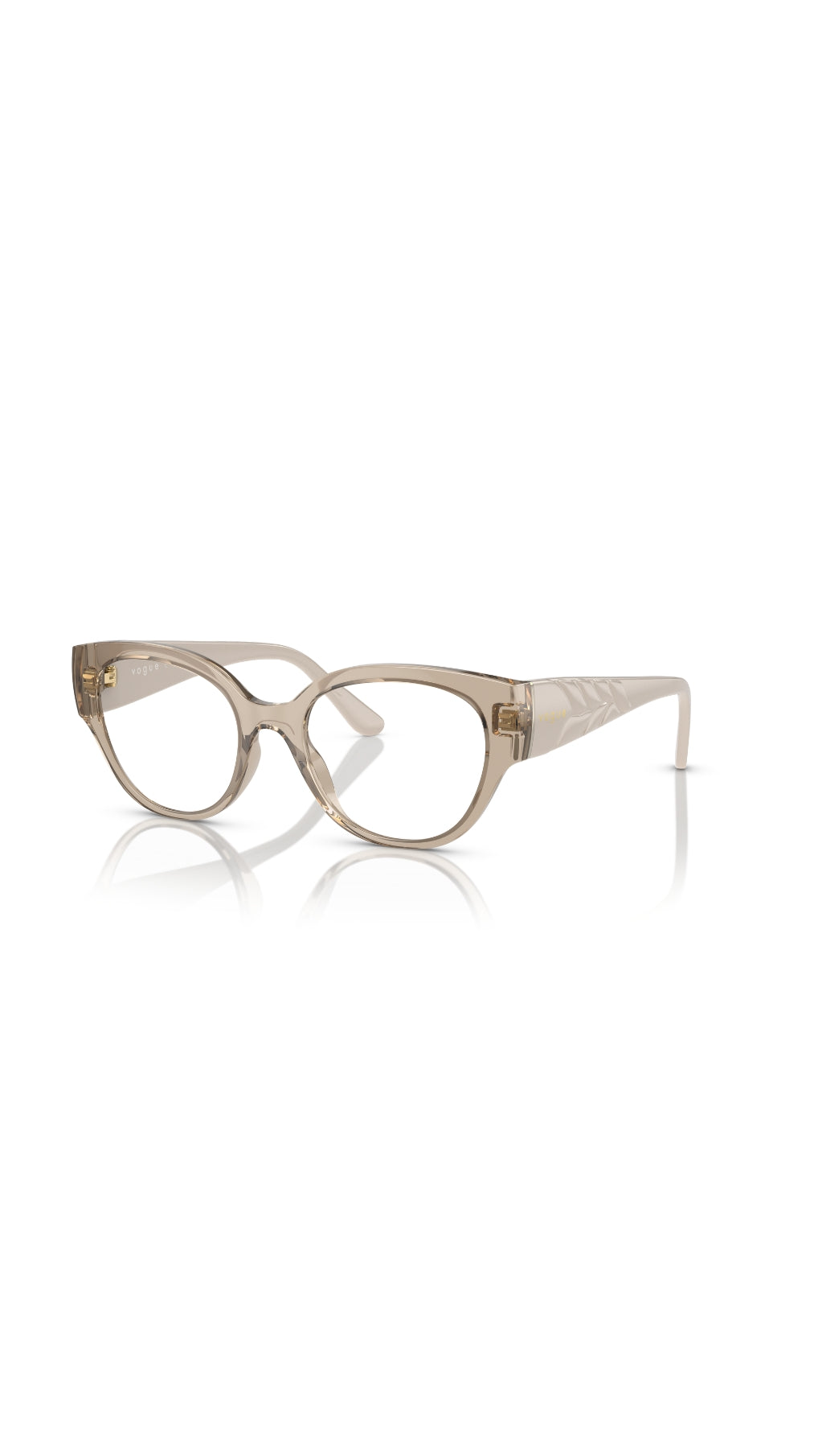 Vogue Cat-Eye Optical Glasses – Translucent Beige Acetate|5482