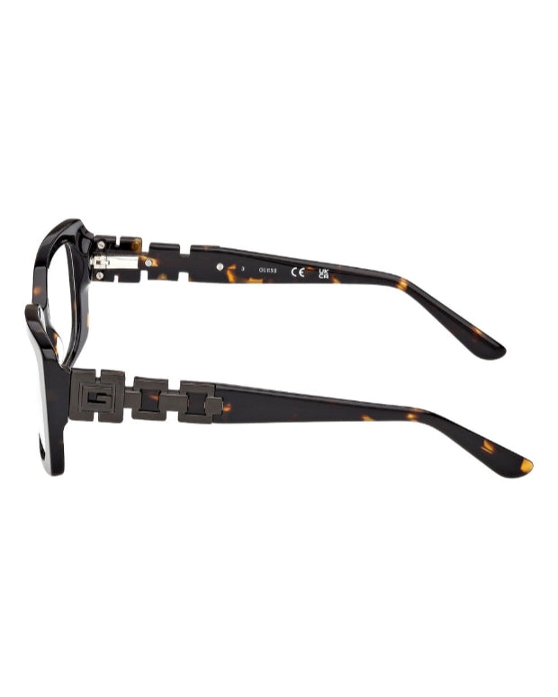 GUESS Dark Tortoiseshell Rectangular Eyeglasses|GU50322