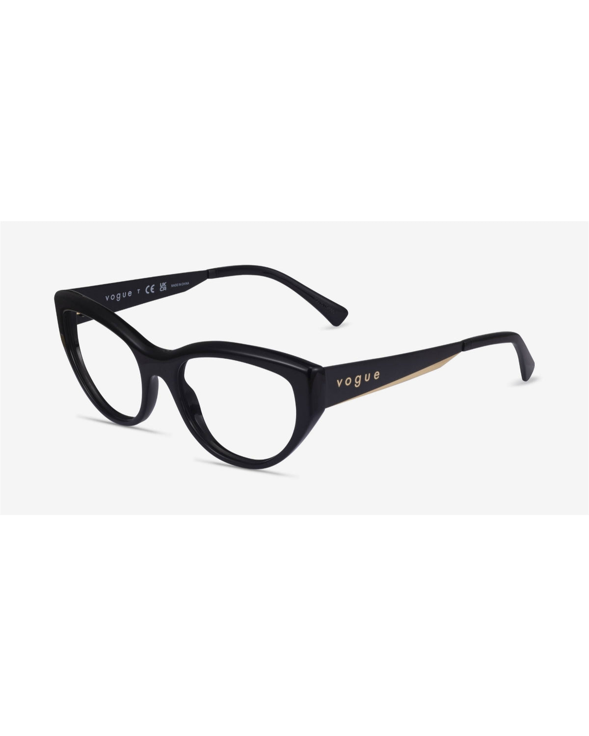 Vogue Eyewear Black Cat-Eye Eyeglasses |VO5560