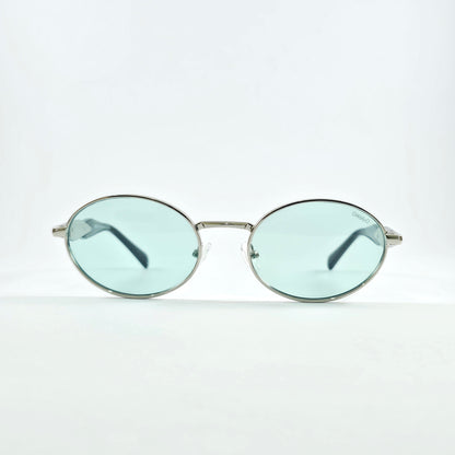Okulo |Retro oval silhouette metal sunglass