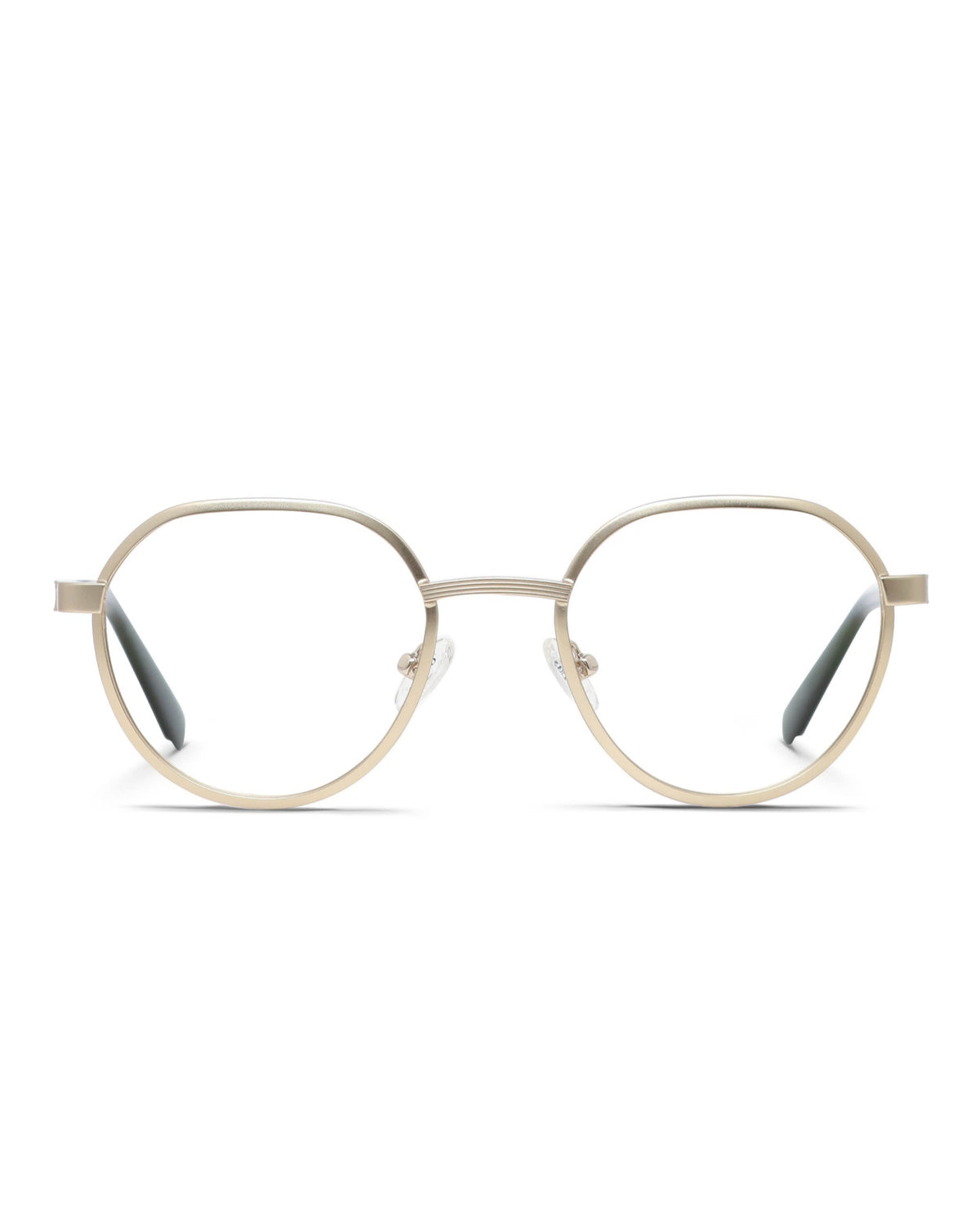 GUESS Matte Gold Round Metal Eyeglasses|GU50239