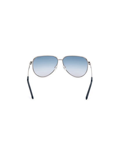 GUESS Geometric Aviator Sunglasses – Gunmetal Silver Frame |GU00089