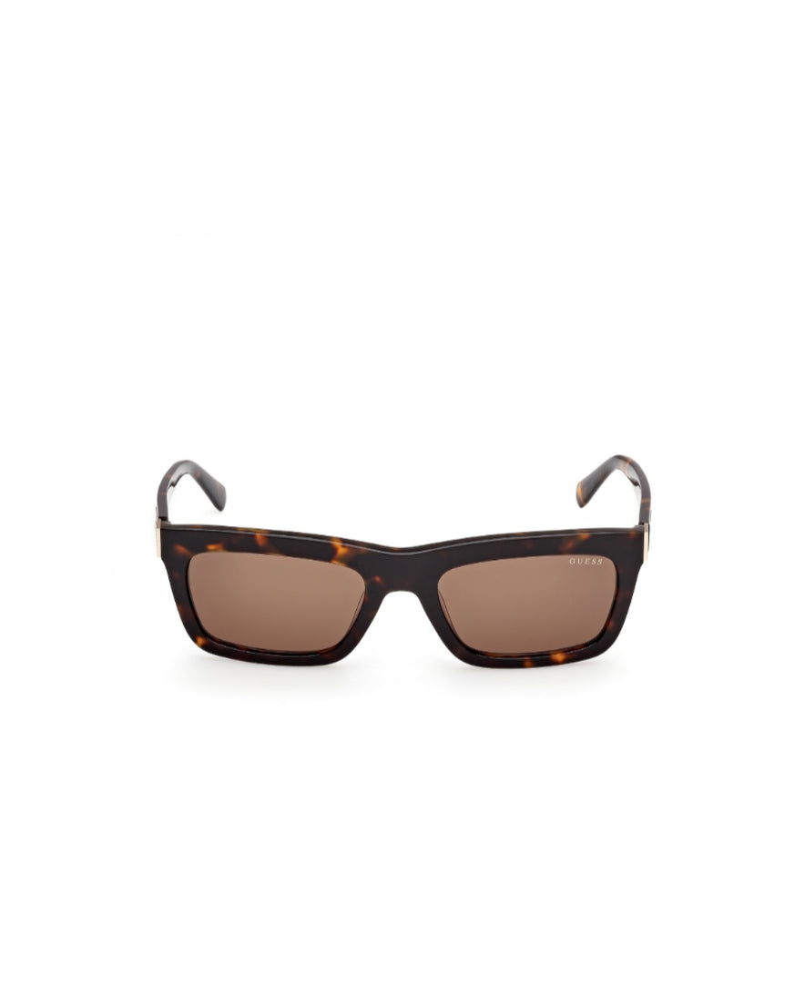 GUESS Tortoiseshell Low-Profile Rectangular Sunglasses|Gu0012