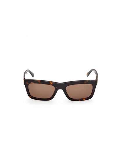 GUESS Tortoiseshell Low-Profile Rectangular Sunglasses|Gu0012