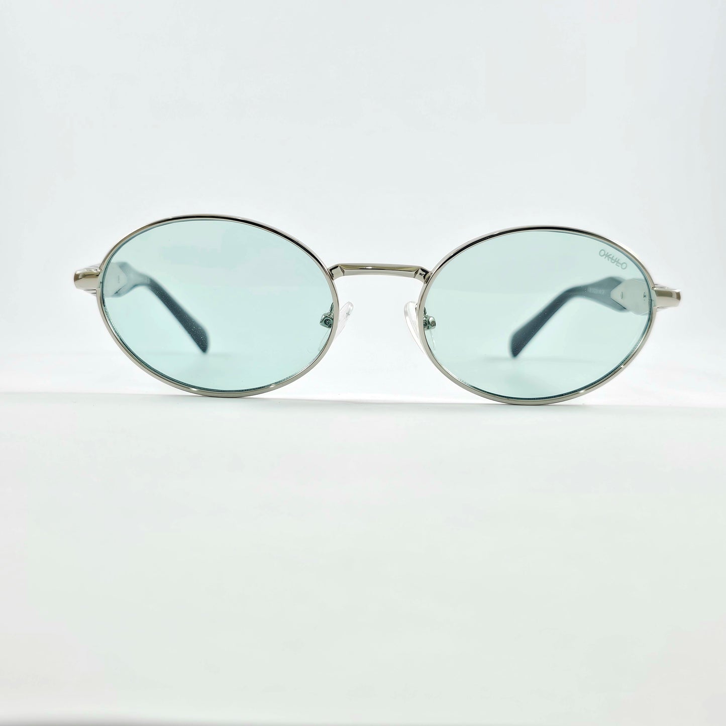 Okulo |Retro oval silhouette metal sunglass