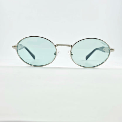 Okulo |Retro oval silhouette metal sunglass