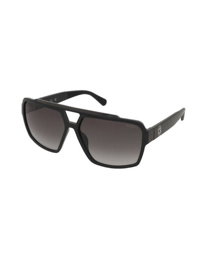 GUESS Black Flat-Top Double-Bridge Sunglasses|GU00223