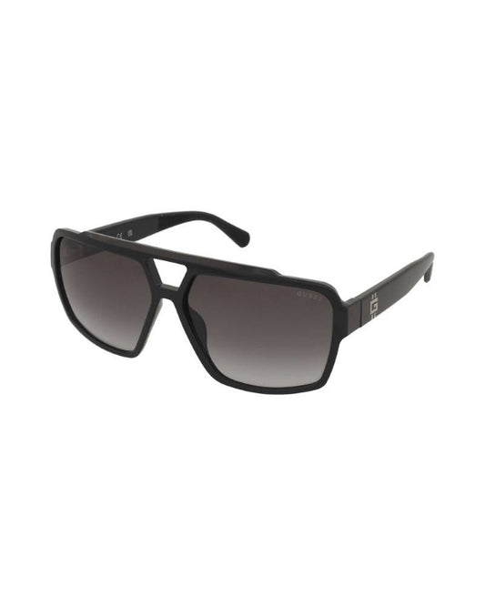 GUESS Black Flat-Top Double-Bridge Sunglasses|GU00223