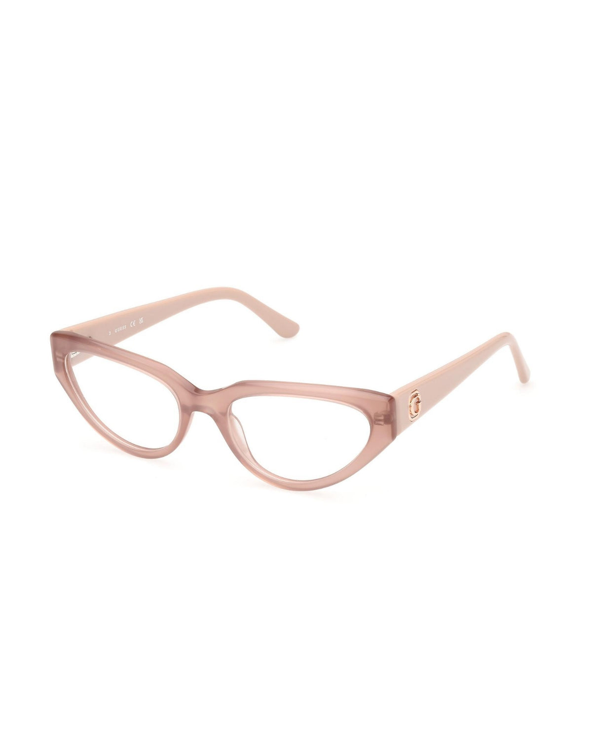 GUESS Translucent Blush Pink Cat-Eye Eyeglasses|Gu50113