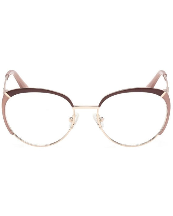 GUESS Round Cat-Eye Metal Eyeglass Frames|GU50250