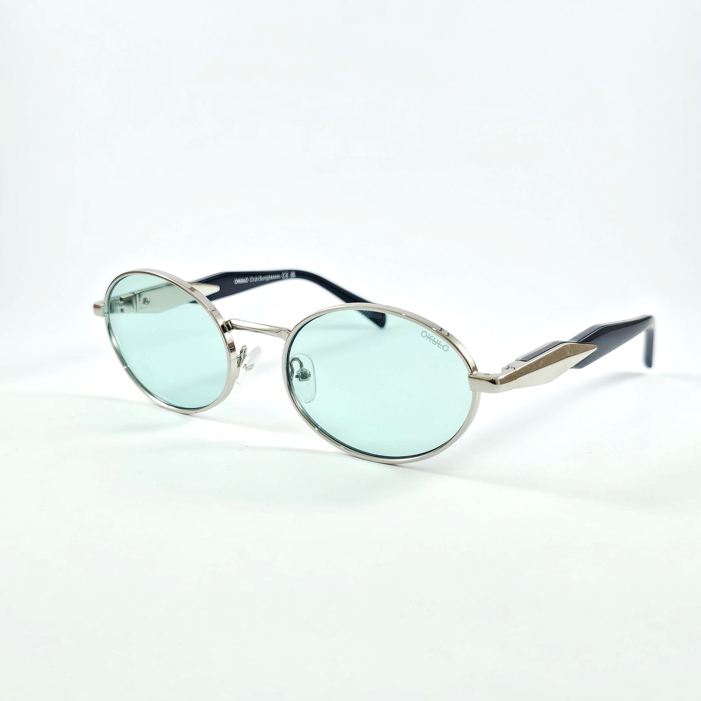 Okulo |Retro oval silhouette metal sunglass