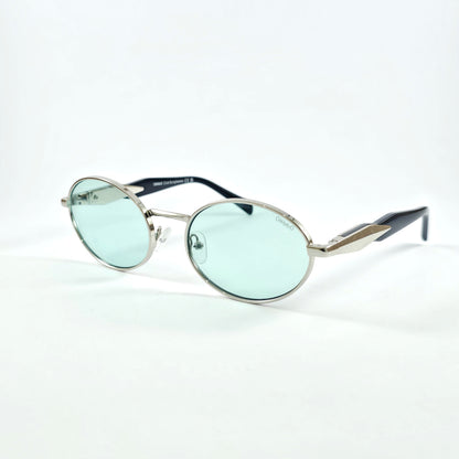 Okulo |Retro oval silhouette metal sunglass