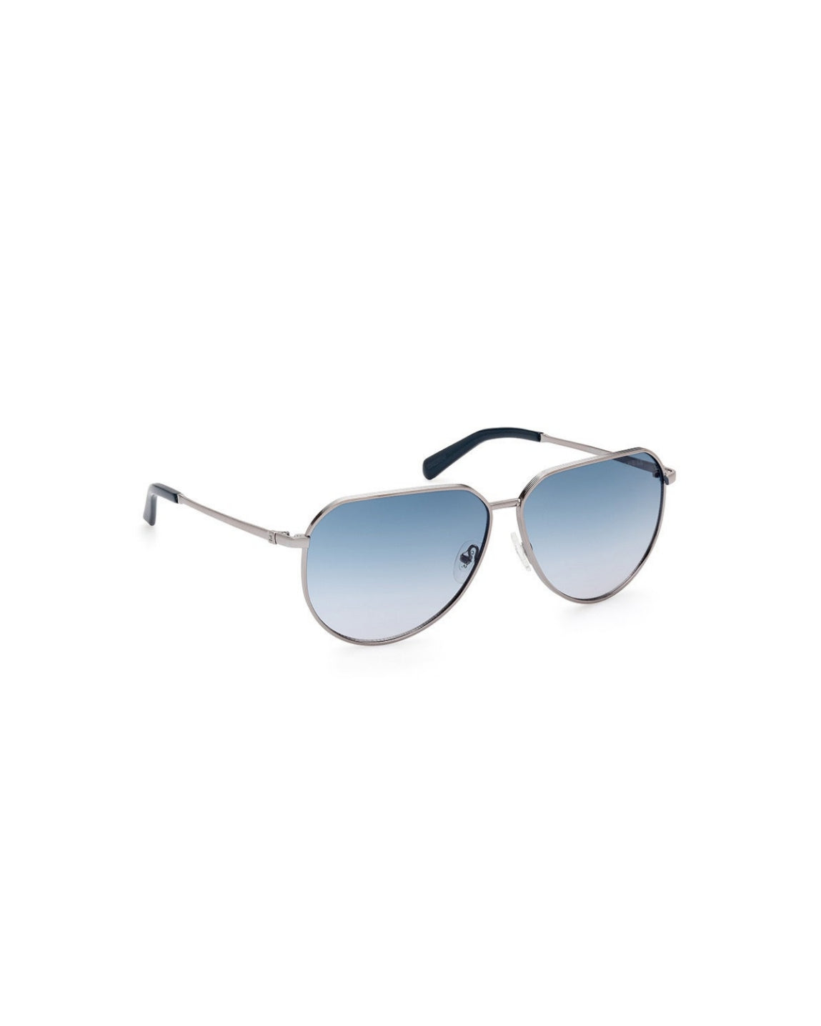 GUESS Geometric Aviator Sunglasses – Gunmetal Silver Frame |GU00089