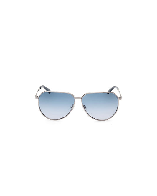 GUESS Geometric Aviator Sunglasses – Gunmetal Silver Frame |GU00089