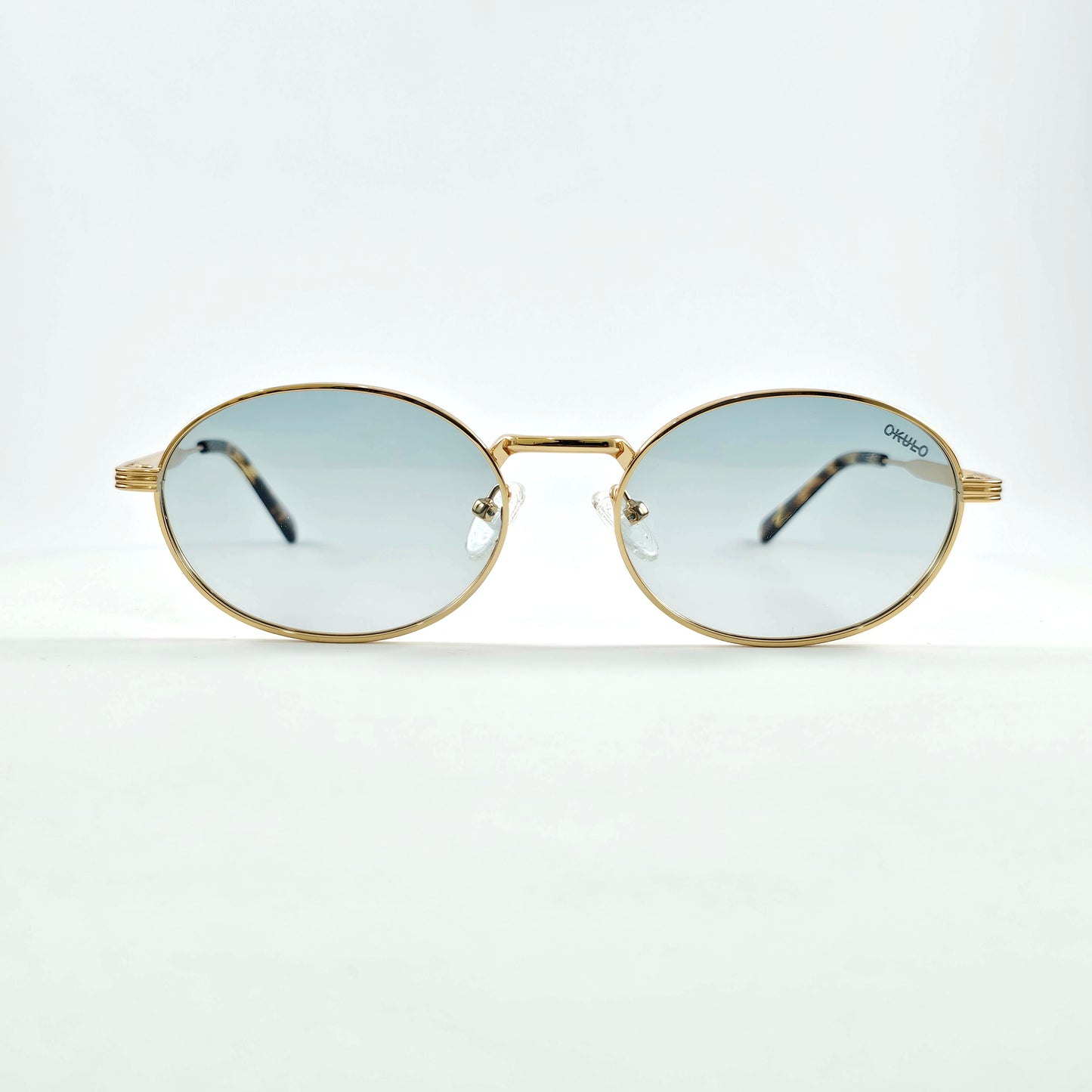 Okulo |Retro oval silhouette metal sunglass