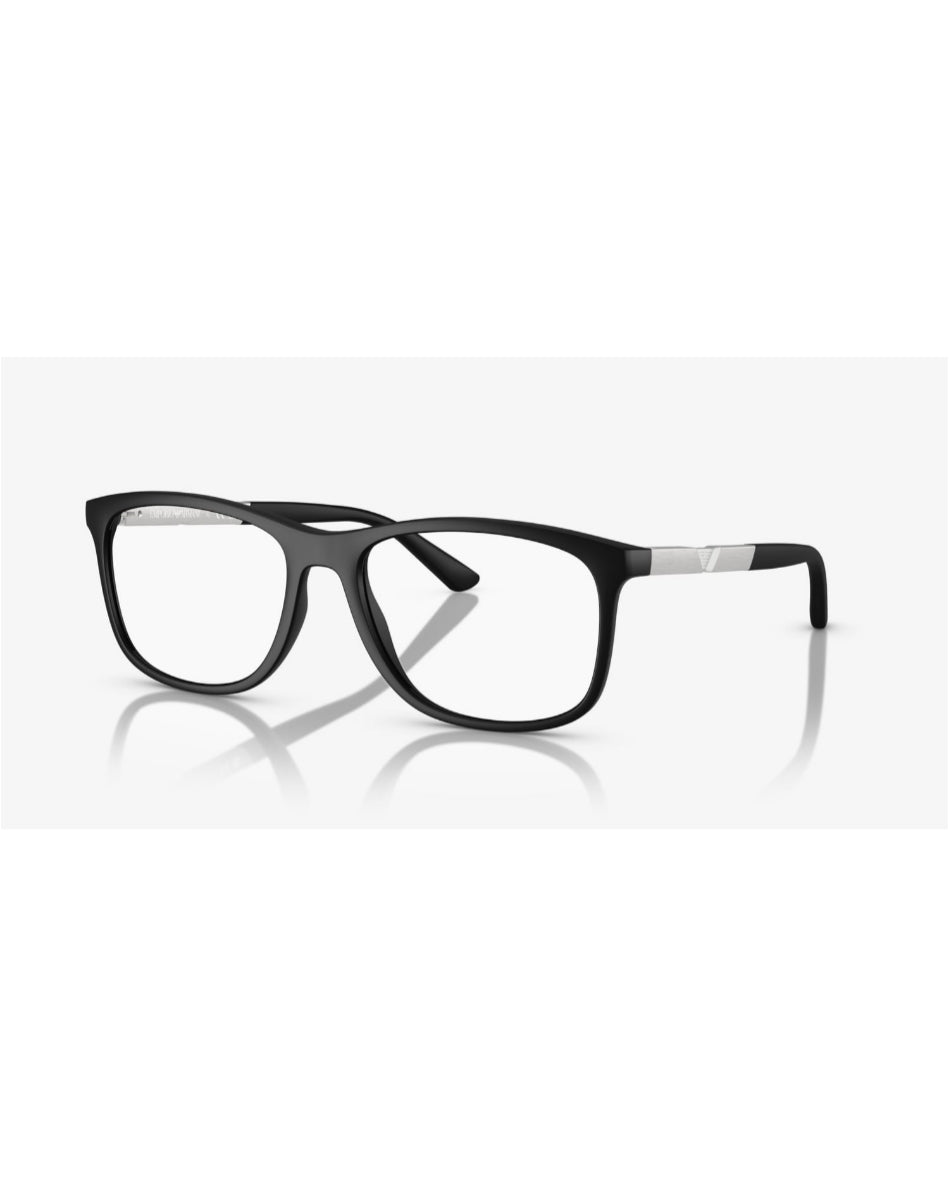 Emporio Armani  Matte Black Rectangular Eyeglasses|EA3247