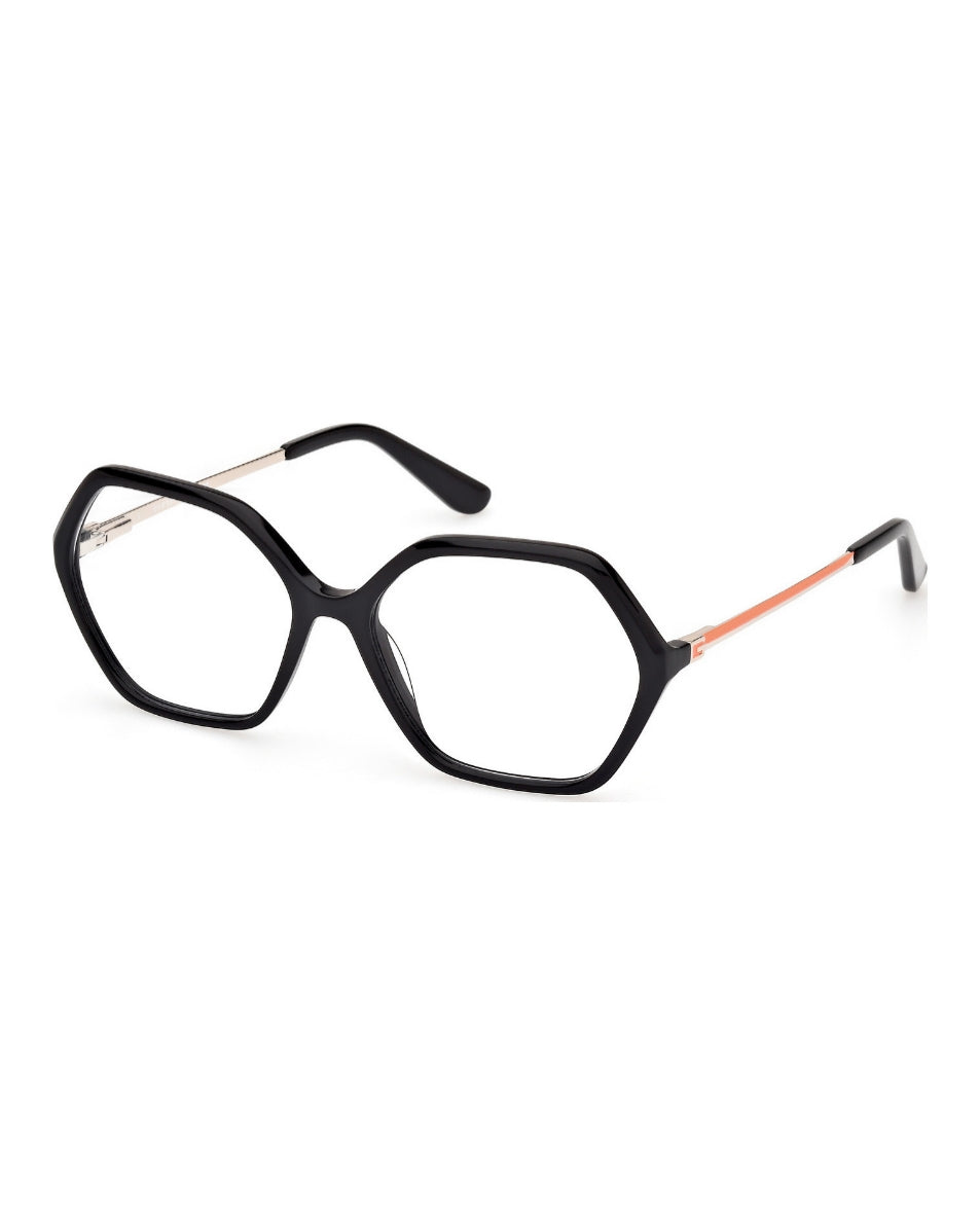 GUESS Black Geometric Eyeglasses|GU50149