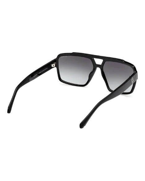 GUESS Black Flat-Top Double-Bridge Sunglasses|GU00223