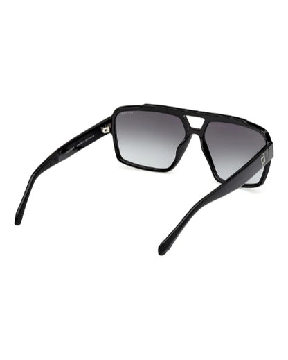 GUESS Black Flat-Top Double-Bridge Sunglasses|GU00223